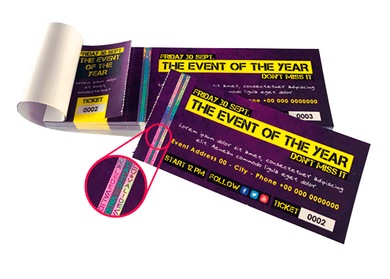 Biglietto anticontraffazione